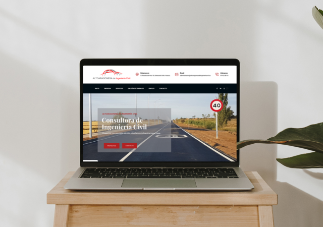 Diseño web- Altoaragonesa de Ingeniería Civil - MSocial